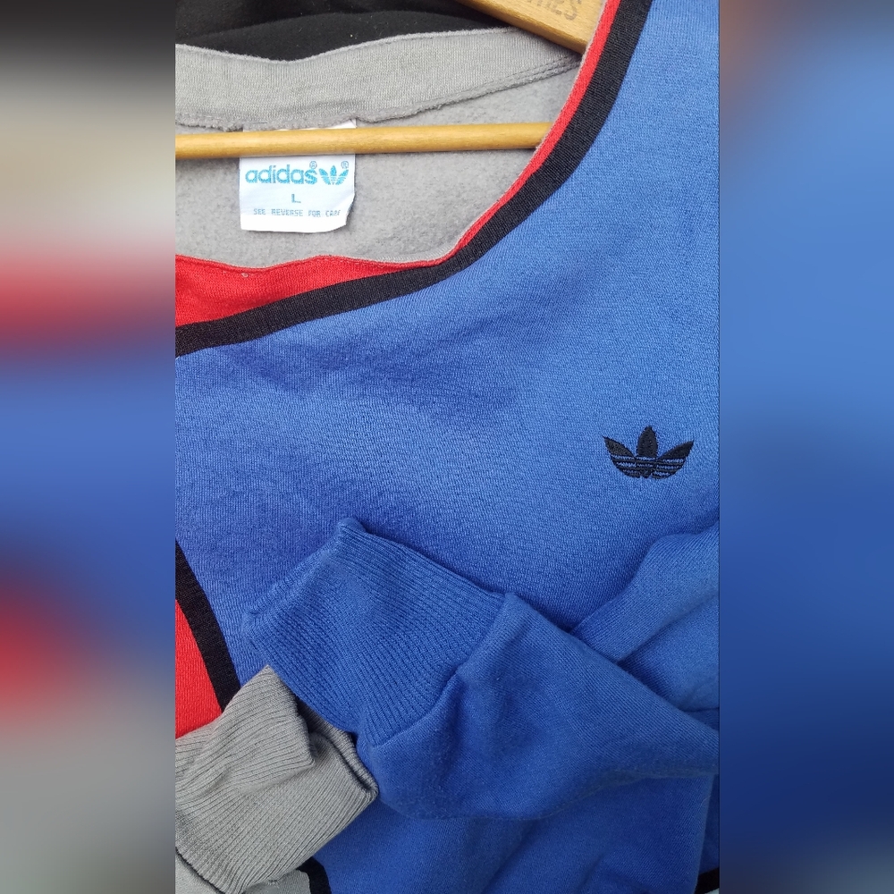 VTG Adidas Colorblock Sweatshirt - Picture 3 of 9